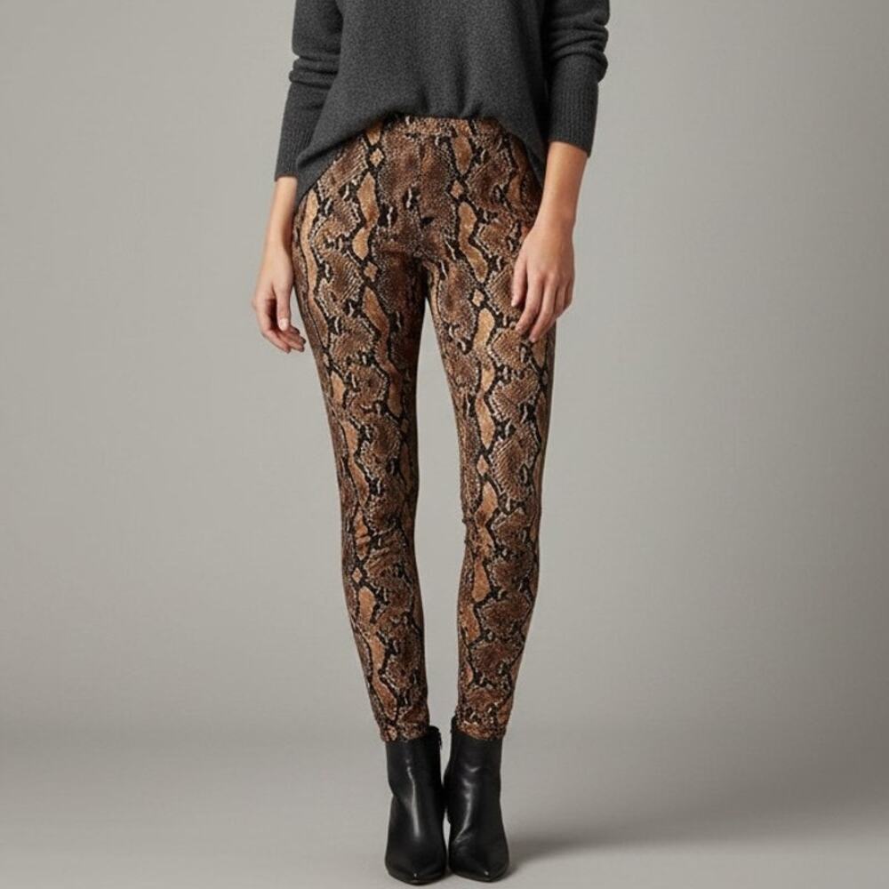 Thalia Sodi Leggings Womens Size Medium Brown/Black Snake Print USA Whimsical